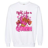 Afro Queen Black Women Breast Cancer Survivor Ribbon Garment-Dyed Sweatshirt