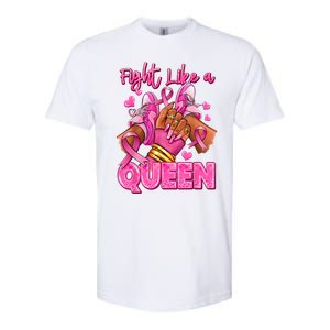 Afro Queen Black Women Breast Cancer Survivor Ribbon Softstyle CVC T-Shirt