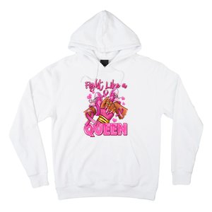 Afro Queen Black Women Breast Cancer Survivor Ribbon Hoodie