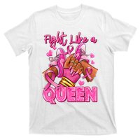 Afro Queen Black Women Breast Cancer Survivor Ribbon T-Shirt