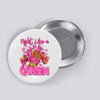 Afro Queen Black Women Breast Cancer Survivor Ribbon Button