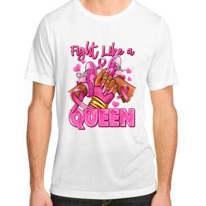 Afro Queen Black Women Breast Cancer Survivor Ribbon Adult ChromaSoft Performance T-Shirt