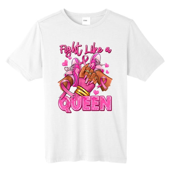 Afro Queen Black Women Breast Cancer Survivor Ribbon Tall Fusion ChromaSoft Performance T-Shirt