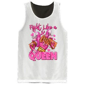 Afro Queen Black Women Breast Cancer Survivor Ribbon Mesh Reversible Basketball Jersey Tank