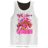 Afro Queen Black Women Breast Cancer Survivor Ribbon Mesh Reversible Basketball Jersey Tank