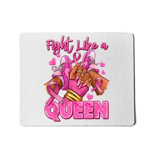 Afro Queen Black Women Breast Cancer Survivor Ribbon Mousepad