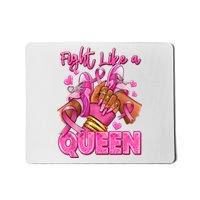 Afro Queen Black Women Breast Cancer Survivor Ribbon Mousepad