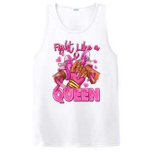 Afro Queen Black Women Breast Cancer Survivor Ribbon PosiCharge Competitor Tank