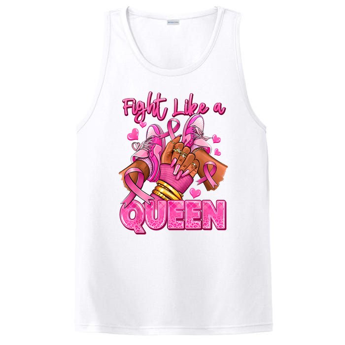 Afro Queen Black Women Breast Cancer Survivor Ribbon PosiCharge Competitor Tank