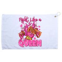 Afro Queen Black Women Breast Cancer Survivor Ribbon Grommeted Golf Towel