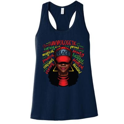 African Queen Black History Month African American Ladies Women's Racerback Tank