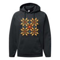 Autumn Quilt Block Cute Performance Fleece Hoodie