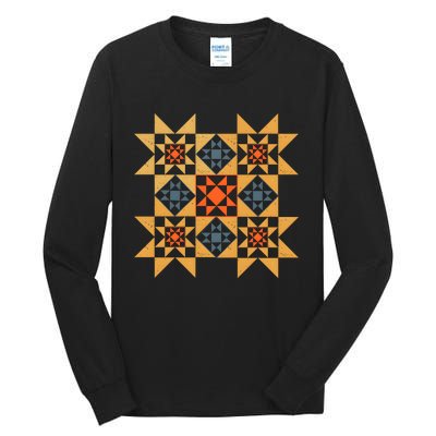 Autumn Quilt Block Cute Tall Long Sleeve T-Shirt