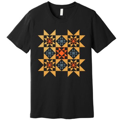 Autumn Quilt Block Cute Premium T-Shirt