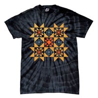 Autumn Quilt Block Cute Tie-Dye T-Shirt