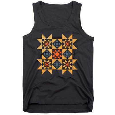 Autumn Quilt Block Cute Tank Top