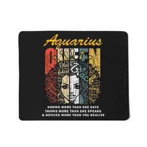 Aquarius Queen Birthday Gift Knows More Than She Says Mousepad