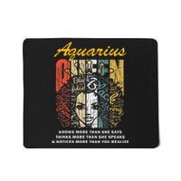 Aquarius Queen Birthday Gift Knows More Than She Says Mousepad