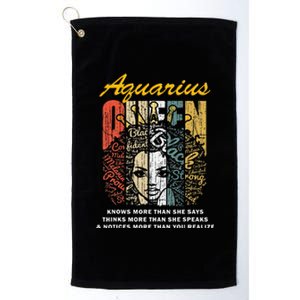 Aquarius Queen Birthday Gift Knows More Than She Says Platinum Collection Golf Towel