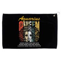 Aquarius Queen Birthday Gift Knows More Than She Says Grommeted Golf Towel