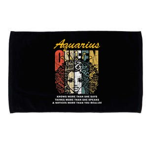 Aquarius Queen Birthday Gift Knows More Than She Says Microfiber Hand Towel