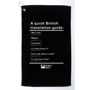 A Quick British Translations Guide Platinum Collection Golf Towel