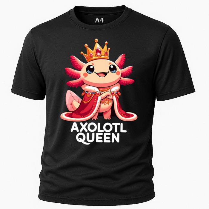 Axolotl Queen Cute Kawaii Axolotl Cooling Performance Crew T-Shirt