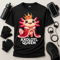 Axolotl Queen Cute Kawaii Axolotl Cooling Performance Crew T-Shirt