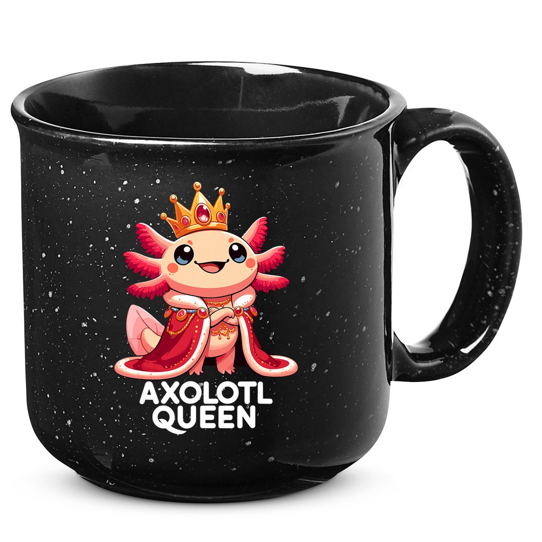 Axolotl Queen Cute Kawaii Axolotl 15oz Campfire Ceramic Mug