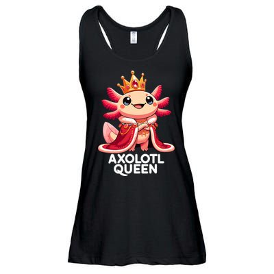 Axolotl Queen Cute Kawaii Axolotl Ladies Essential Flowy Tank