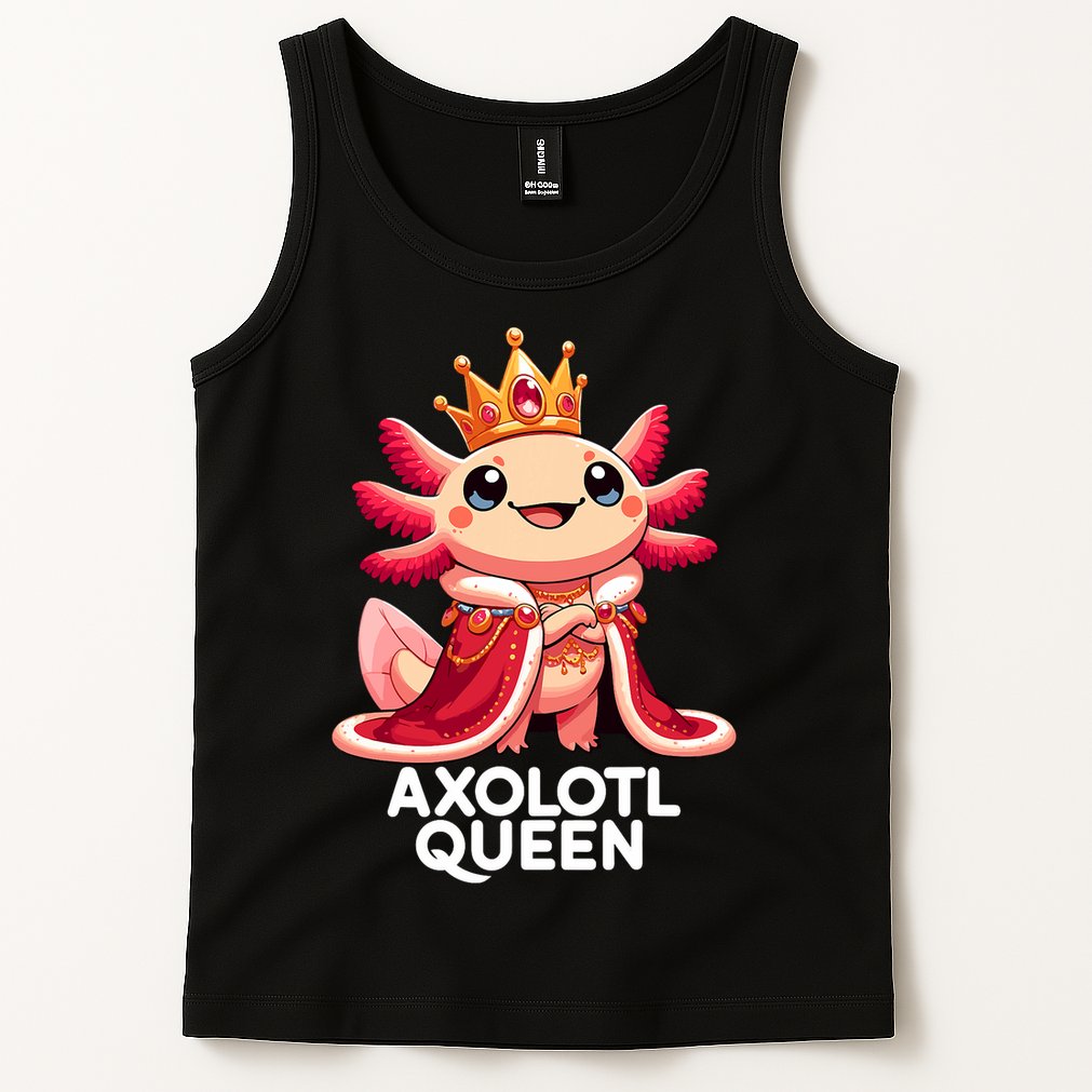 Axolotl Queen Cute Kawaii Axolotl Tank Top