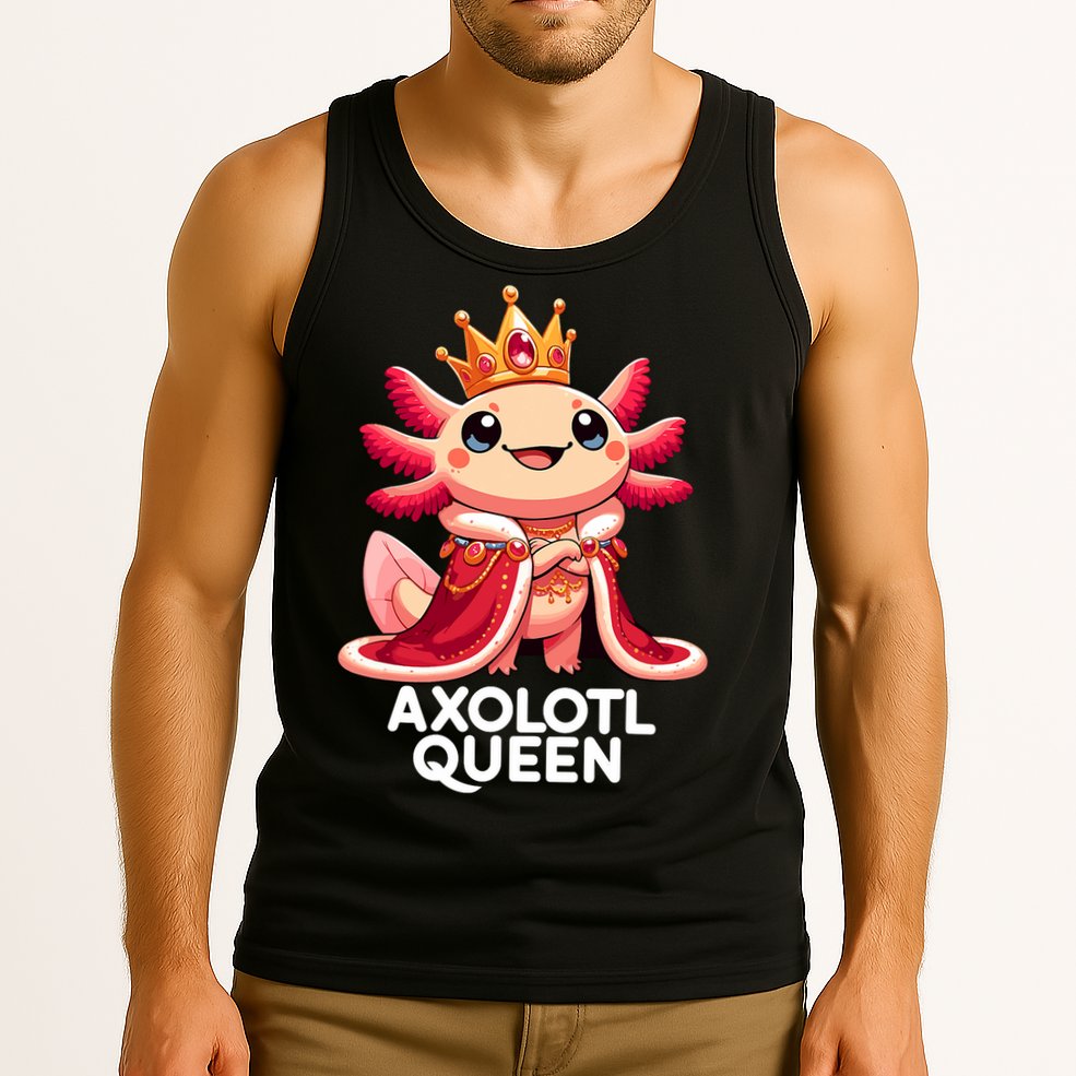 Axolotl Queen Cute Kawaii Axolotl Tank Top