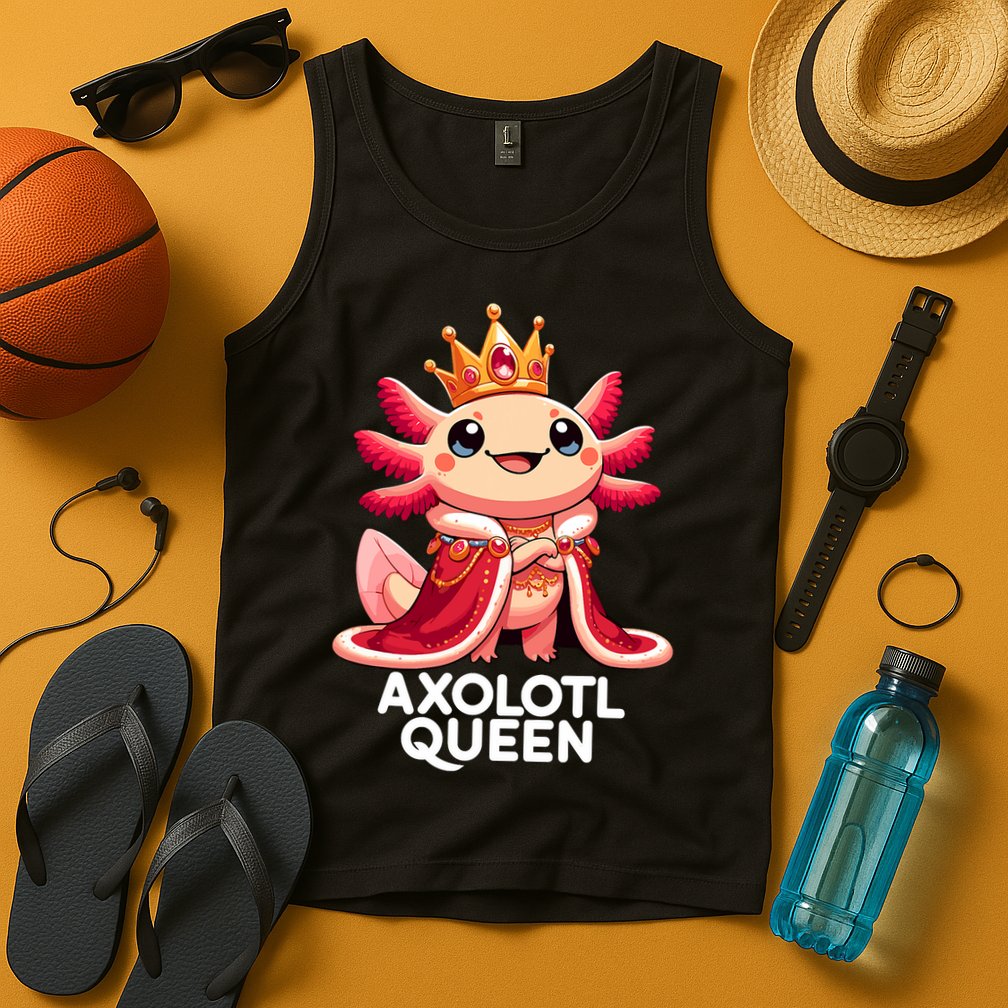 Axolotl Queen Cute Kawaii Axolotl Tank Top