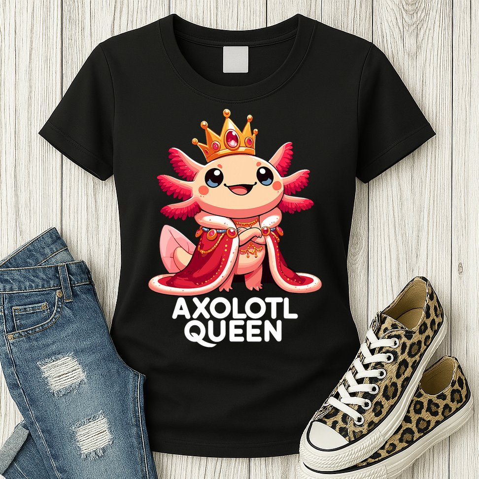 Axolotl Queen Cute Kawaii Axolotl Womens T-Shirt