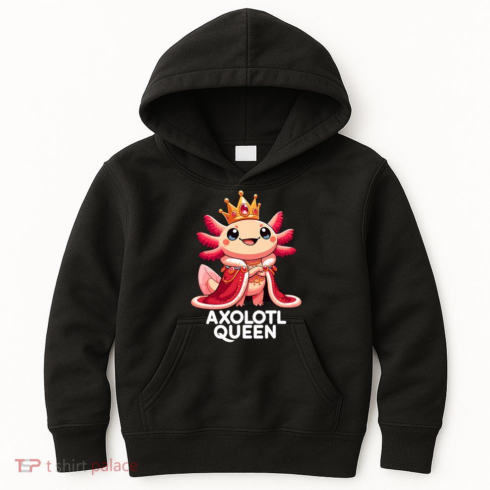 Axolotl Queen Cute Kawaii Axolotl Kids Hoodie