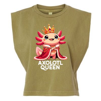 Axolotl Queen Cute Kawaii Axolotl Garment-Dyed Women's Muscle Tee