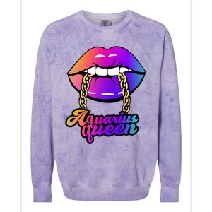 Aquarius Queen Cute Gift Colorblast Crewneck Sweatshirt