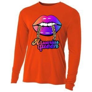 Aquarius Queen Cute Gift Cooling Performance Long Sleeve Crew