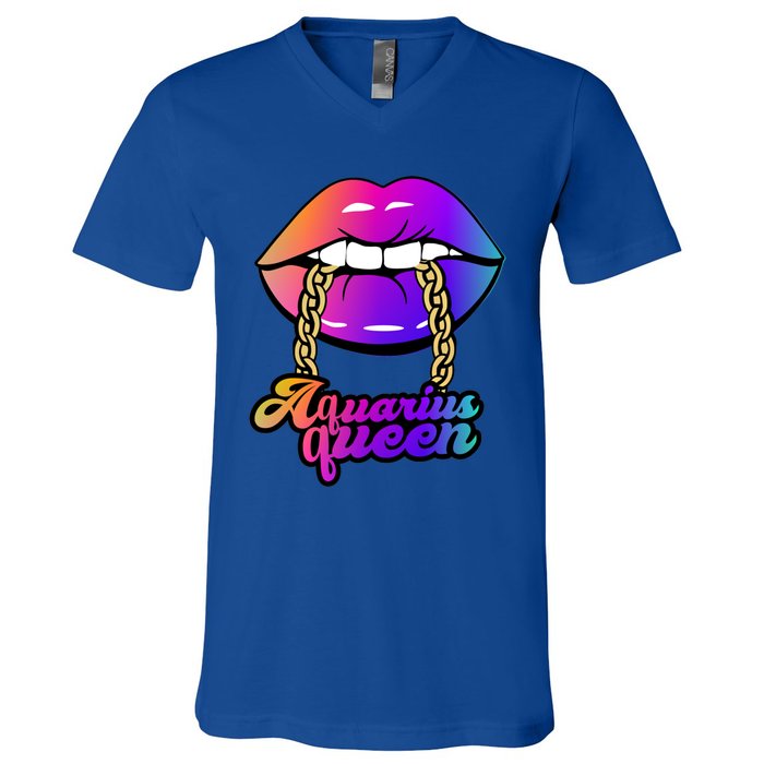 Aquarius Queen Cute Gift V-Neck T-Shirt