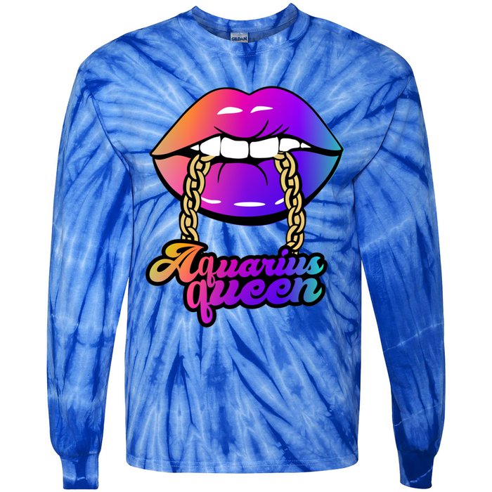 Aquarius Queen Cute Gift Tie-Dye Long Sleeve Shirt