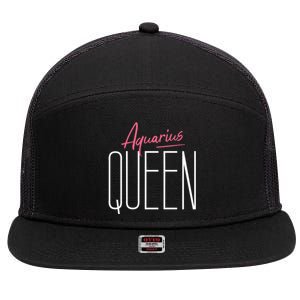 Aquarius Queen / Classy Aquarius Horoscope Quote Gift 7 Panel Mesh Trucker Snapback Hat