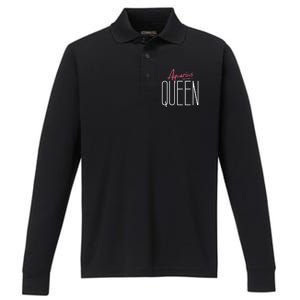 Aquarius Queen / Classy Aquarius Horoscope Quote Gift Performance Long Sleeve Polo