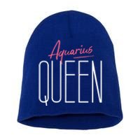 Aquarius Queen / Classy Aquarius Horoscope Quote Gift Short Acrylic Beanie