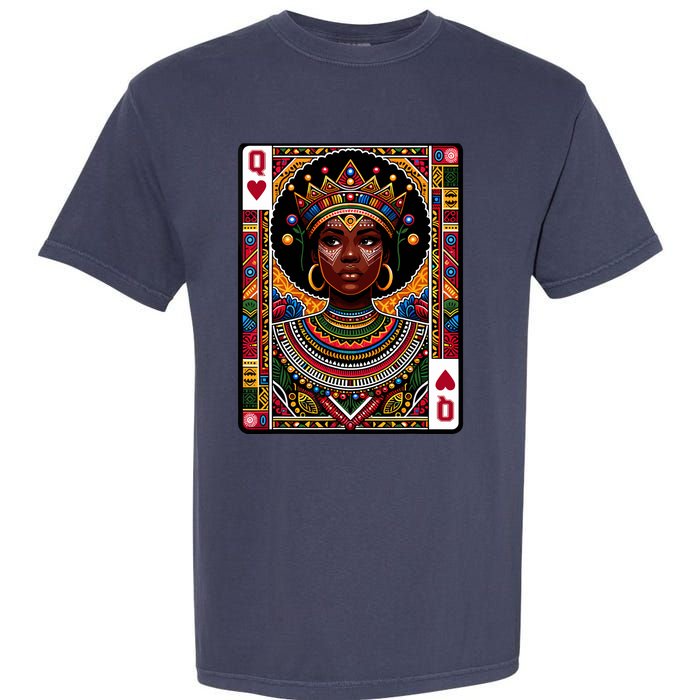 African Queen Card Melanin Black Pride Blm Juneteenth Garment-Dyed Heavyweight T-Shirt