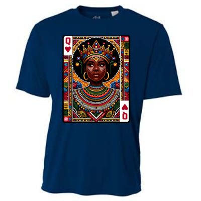 African Queen Card Melanin Black Pride Blm Juneteenth Cooling Performance Crew T-Shirt