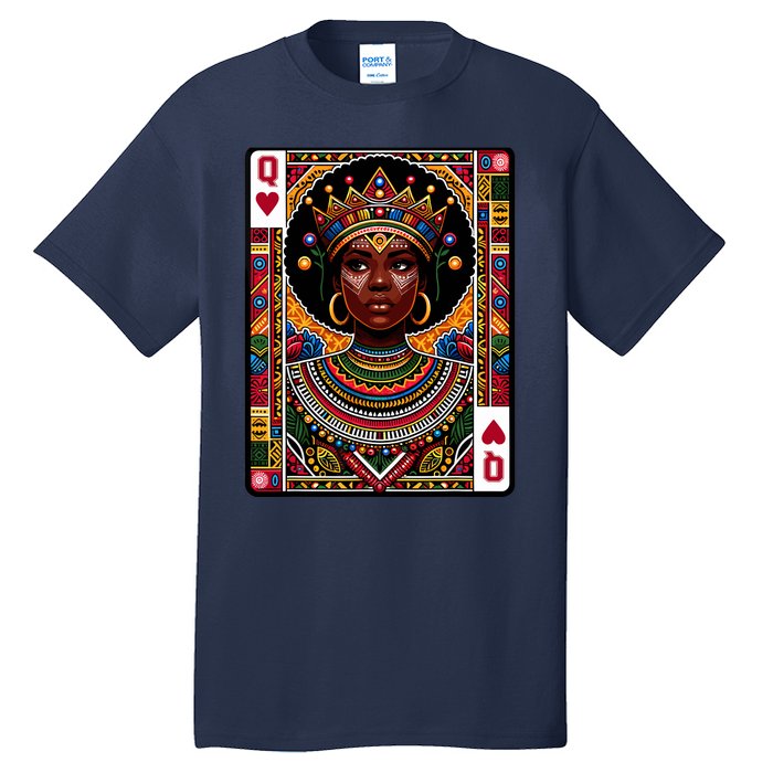 African Queen Card Melanin Black Pride Blm Juneteenth Tall T-Shirt