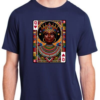 African Queen Card Melanin Black Pride Blm Juneteenth Adult ChromaSoft Performance T-Shirt