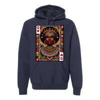 African Queen Card Melanin Black Pride Blm Juneteenth Premium Hoodie