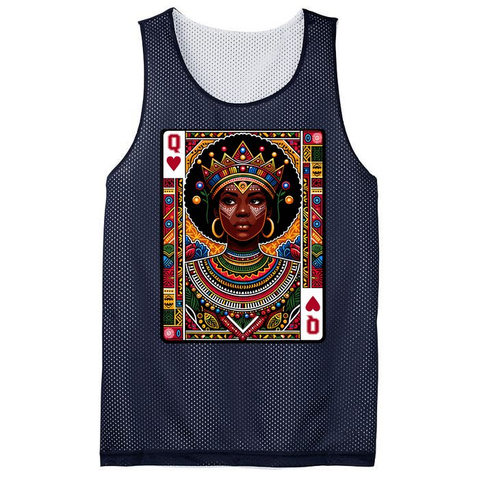 African Queen Card Melanin Black Pride Blm Juneteenth Mesh Reversible Basketball Jersey Tank