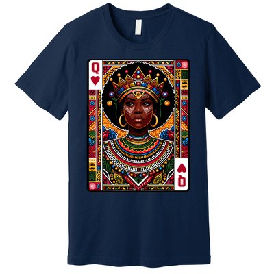 African Queen Card Melanin Black Pride Blm Juneteenth Premium T-Shirt